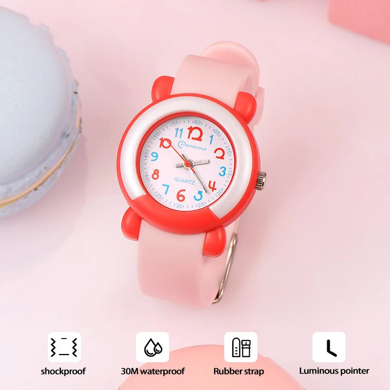 Fashionable kids watch waterproof hands cute cartoon multi-color electronic watch clock gift Watch for children