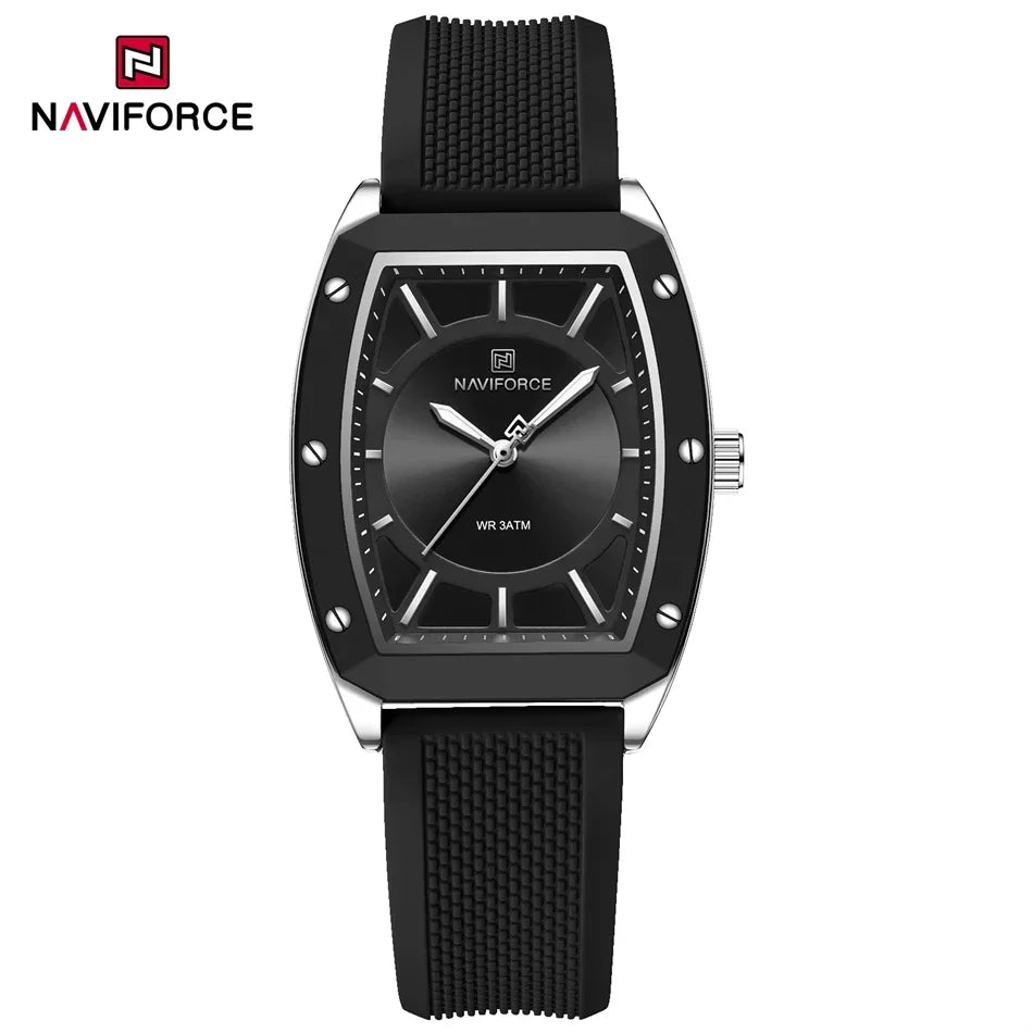 Women Quartz Watches Silicone Strap Student Sports Watch Big Dial Simple Tonneau Waterproof Wristwatches