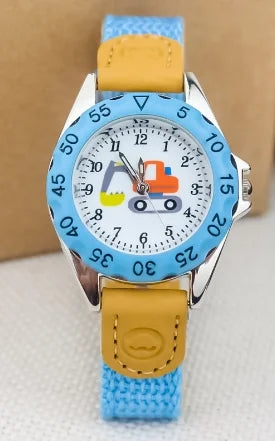 Cute Boys Girls Quartz Watch Kids Children's Fabric Strap Student Time Clock Wristwatch Colorful Number Dial birthday Gifts