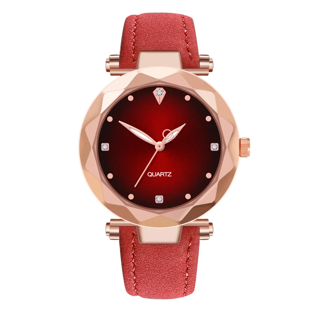 Luxury Watch For Women Leather Quartz Watch Women'S Watch Stainless Steel Dial Casual Bracelet Watch Women'S Date Watch