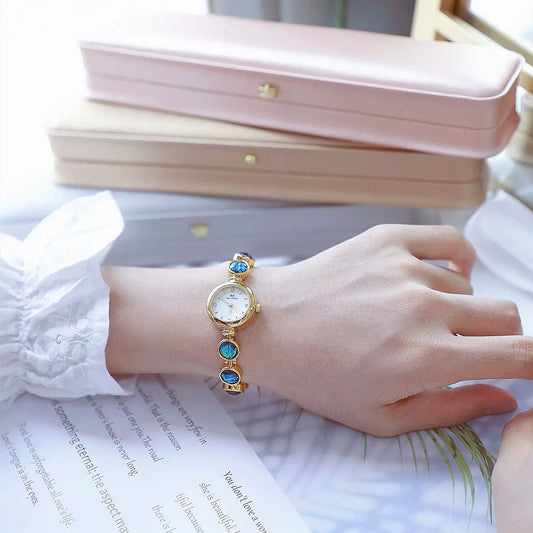 Women's Chain Watch Light Luxury High Quality Malachite Phantom Bracelet Waterproof Female Fashion Quartz Watches Gift UTHAI V65