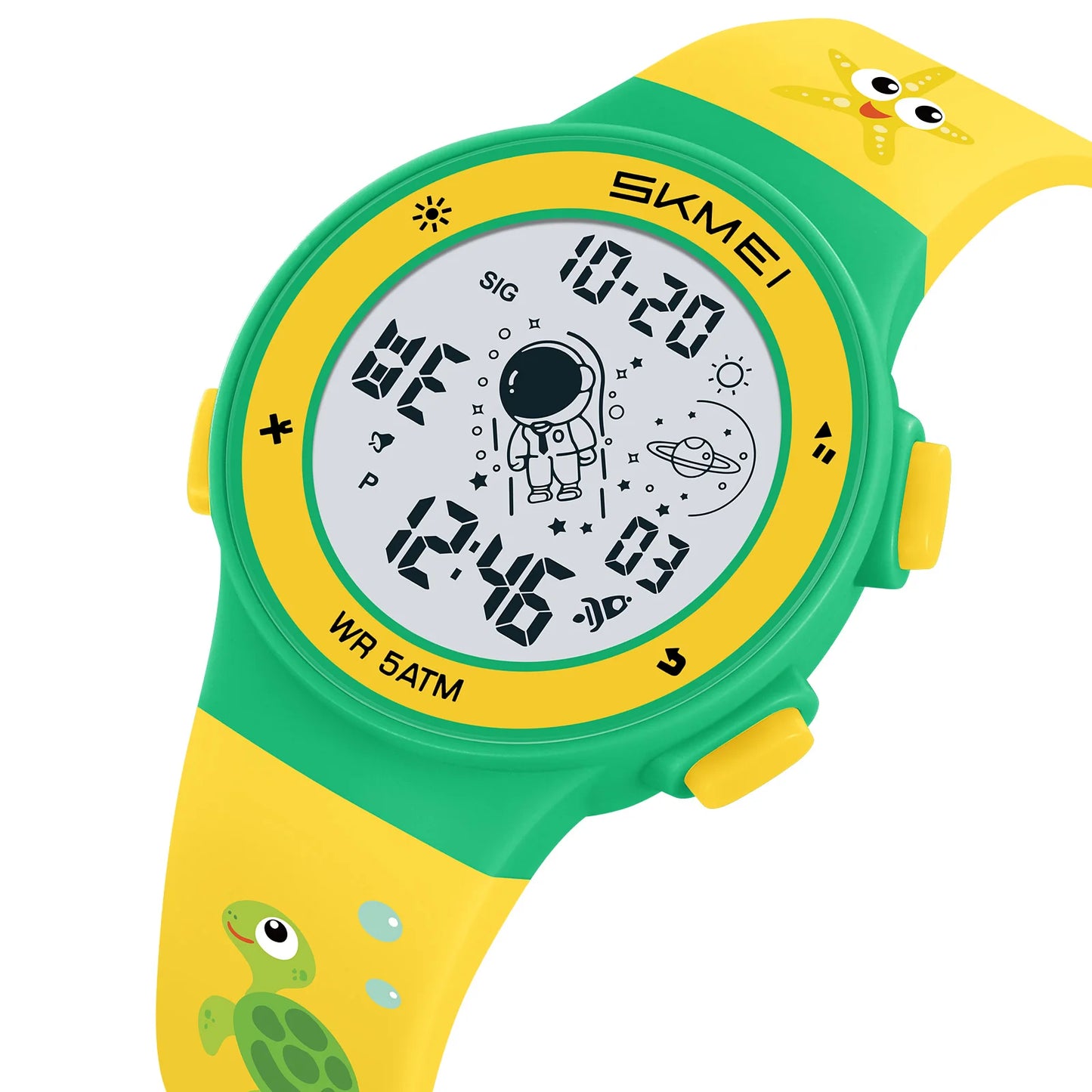 Skmei Kids Digital Watches Fashion TPU Strap Colorful Light LED Waterproof Children Boy Girl Sports Wristwatch with Alarm Clock