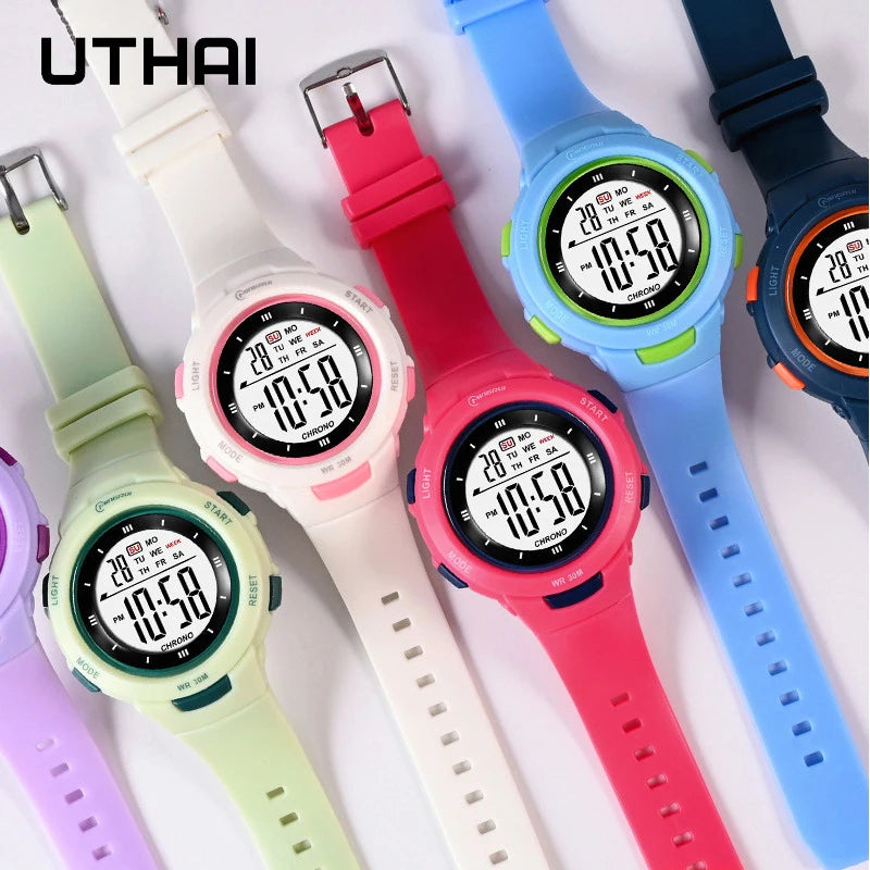 Kids Watches Fashion Luminous Waterproof Alarm Clock Smart Watches Boys and Girls Student Electronic Watch Gift