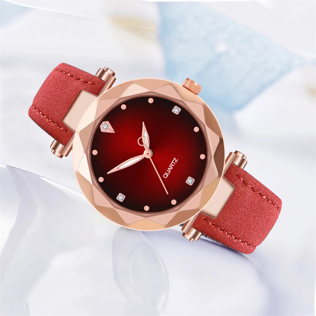 Luxury Watch For Women Leather Quartz Watch Women'S Watch Stainless Steel Dial Casual Bracelet Watch Women'S Date Watch