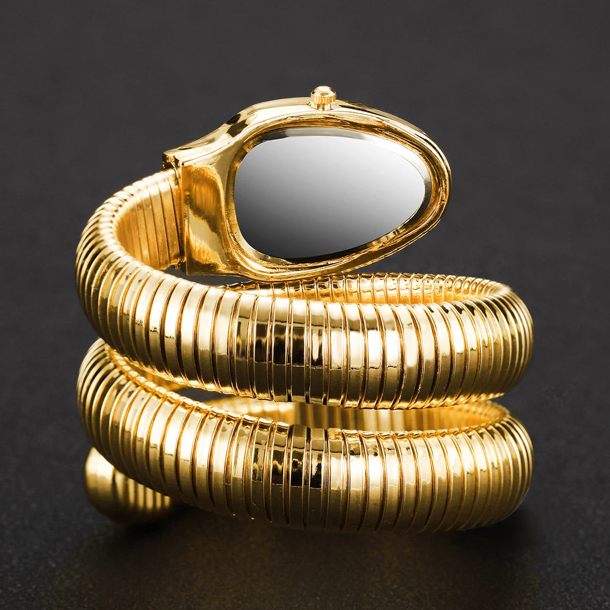 1pcs Women's Snake Watch Creative Fashion Trend Winding Snake Quartz Bracelet Watch Men Women Unisex Watch ( Box Not Included)